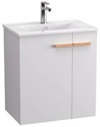 Szafka pod umywalkę L-WOOD 59 cm biały połysk KROFAM