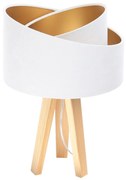 Lampa stołowa GEMSTONE biała/złota/sosna BPS KONCEPT