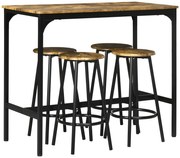 HOMCOM Zestaw barowy stół z 4 krzesłami nowoczesny design do jadalni kompaktowy | Aosom PL