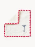 Komplet ręcznie wykonanych serwetek Zigzag, 4 elem.