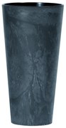Donica ogrodowa wysoka Tubus Slim Beton Effect 76 cm antracytowy PROSPERPLAST