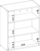 Kuchenna szafka modułowa wisząca BELLA G-60/72 dąb miodowy mat