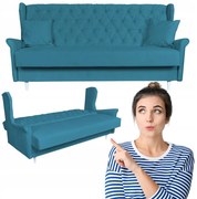 Wersalka WELUR rozkładana niebieska KANAPA duża sofa GAJA Family Meble