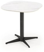 Ława BORNA S 50x50 biały marmur/czarna HALMAR