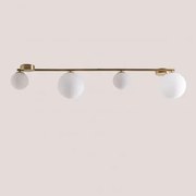 Plafon Sufitowy Z Żelaza Z 4 Kulami Ze Szkła Uvol Złoto - Sklum