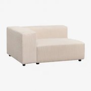 Lewy Moduł Narożny 135x113 Cm Z Wysokim Podłokietnikiem Do Sofy Modułowej Bruna Sztruksu Beżowy Len - Sklum