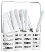 Komplet sztućców dla 6 osób ze stojakiem, stal nierdzewna