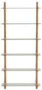 Szklany modułowy system półek w naturalnym kolorze 90x202x30,5 cm Sitra – Kave Home