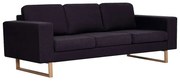 Elegancka trzyosobowa sofa czarna M8-T07