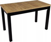 Stół mały LOFT 65x120 do jadalni Czarny Dąb Craft