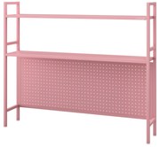 Metalowa nadstawka na biurko WENDY, 1150 x 980 x 220 mm, różowa