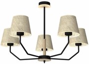 Lampa wisząca, 5 kloszy, klasyczna ETNA Black 5xE27