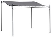 Outsunny Pergola 3x3 297x297cm Pergola z zakrzywionym dachem na taras Aosom PL