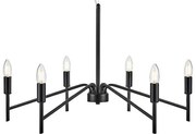 Czarna lampa wisząca Markslöjd Monarch, ø 70 cm