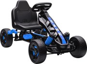 AIYAPLAY Gokart z pedałami, Tretauto dla dzieci z hamulcem, antypoślizgowe koła, rama metalowa, 3-6 lat, Niebieski