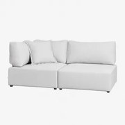 Modułowa Sofa Narożna 2-częściowa Kata Tkaniny Beżowy Krem - Sklum