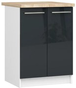 Szafka kuchenna dolna z półkami w kolorze grafitowym L5-N60