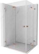 Mexen Lunar-F Duo kabina prysznicowa składana 75 x 70 cm, transparent, miedź szczotkowana - 836-075L-070P-65-00