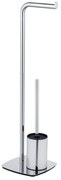 Stojak na papier toaletowy ze szczotką ze stali nierdzewnej Iria – Wenko