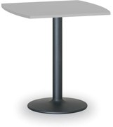 Stolik konferencyjny FILIP II, 66x66 cm, czarna podstawa, szara