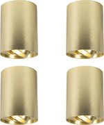 Zestaw 4 reflektorów regulowanych złoty/mosiężny - Rondoo up