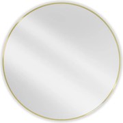 Mexen Loft lustro łazienkowe okragłe 100 cm, rama złota szczotkowana - 9850-100-100-000-50