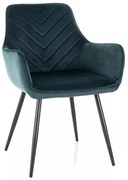 Krzesło tapicerowane FIG VELVET zielone SIGNAL