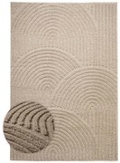 Dywan nowoczesny 3D Arc Geometria beżowy 80 cm x 150 cm