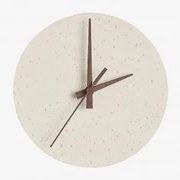 Zegar Ścienny Ø25 Z Betonu Relyo Biała - Sklum