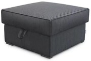 Ciemnoszara pufa SMART COSARO z miejscem do przechowywania 65x65 cm
