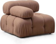 Elegancki fotel 1-osobowy, brązowy, 95x95x75 cm | Stelaż z drewna bukowego i płyty wiórowej, 100% poliester, zdejmowane oparcie i podłokietniki | Idealny do