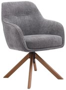 Szare tapicerowane fotele jadalniane zestaw 2 szt. Avola – Unique Furniture