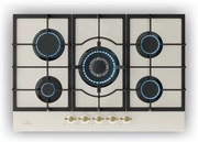 Klarstein Victoria 75cm Płyta gazowa 5 palników Krem