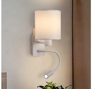 Brilagi - LED Elastyczny kinkiet NUBILA 1xE27/25W/230V + LED/3W biały