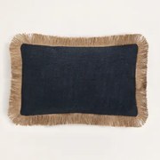 Poduszka Prostokątna 30x50 Cm Z Bawełny Paraiba Czarna - Sklum