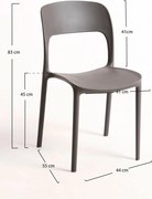 Zestaw 4 Krzese Inis