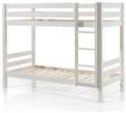 Białe piętrowe łóżko dziecięce 90x200 cm Pino – Vipack