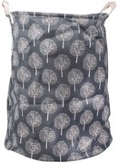 Szary składany kosz na pranie w drzewa W9-C92