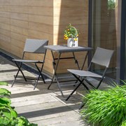 Zestaw mebli ogrodowych technorattanowych Boston szary PATIO