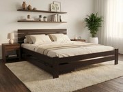 Łóżko PARIS podwyższone 140 x 200 cm, orzech Stelaż: Ze stelażem listwowym rolowanym, Materac: Materac Sommera 18 cm