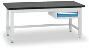 Stół warsztatowy BL z szafką na narzędzia, blat MDF + PCV, 1 szuflada, 1800 x 750 x 800 mm