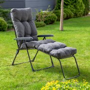 Leżak ogrodowy z podnóżkiem Tulon H024-07IB PATIO