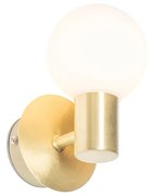 Nowoczesna lampa ścienna złota IP44 - Cederic Up Nowoczesny Oswietlenie wewnetrzne