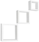 Półka Kvadro biały, zestaw 3 szt.