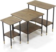 Stół 50x50x50 cm Brązowy labirynt