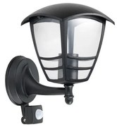 Kinkiet zewnętrzny z czujnikiem TEVIO 1xE27/60W/230V IP54 czarny