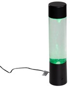 Neonowa lampa stołowa czarna z LED RGB - HurricaneDesignerski Oswietlenie wewnetrzne