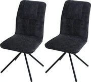 Krzesło do jadalni MCW-N99 (zestaw 2 szt.), ciemnoszare