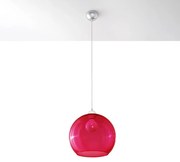 Lampa wisząca BALL czerwona SOLLUX  LIGHTING