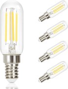 NETTLIFE Zestaw 4 żarówek LED E14 vintage - T25 ciepłobiała żarówka Edisona 2700K 4W ciepła biała żarówka